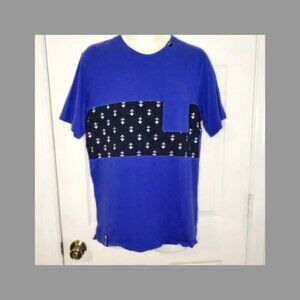 LNG Short Sleeve Shirt with Anchors Size Medium